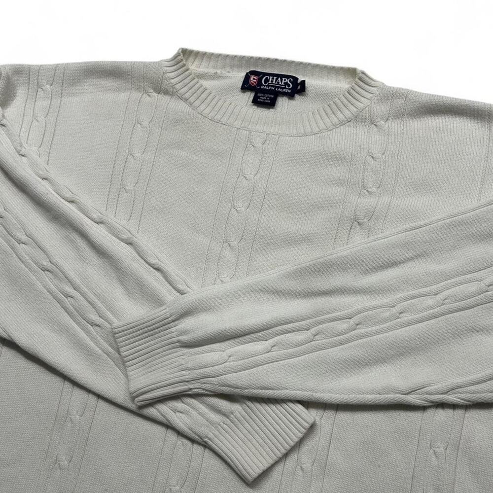 Chaps ralph lauren white cable